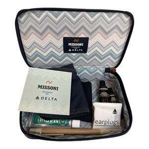 DELTA MISSONI Newest Business Delta One Class amenity kit Dark Blue